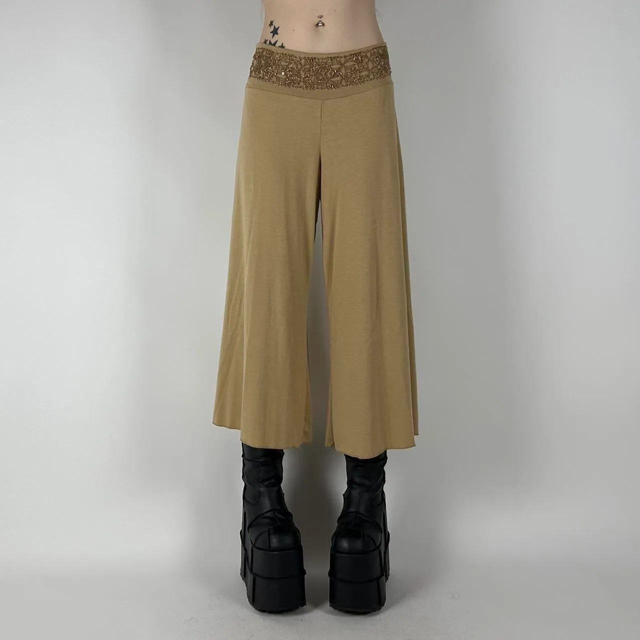 00s Tan Gaucho Pants (M)