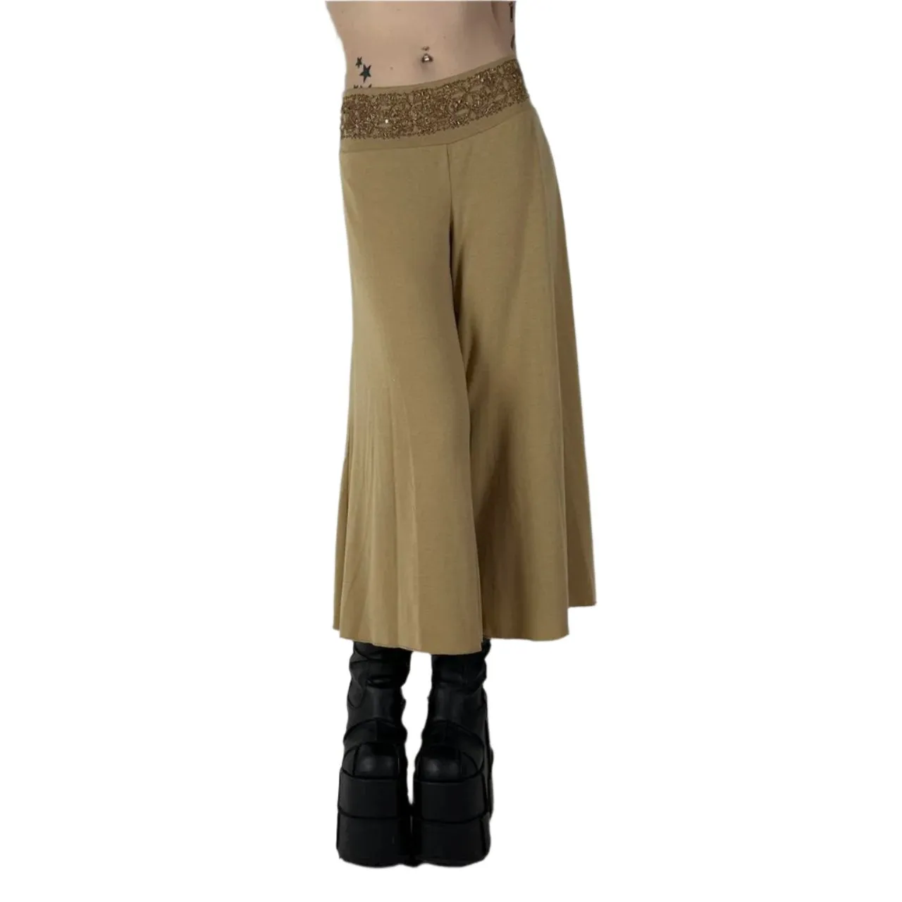 00s Tan Gaucho Pants (M)