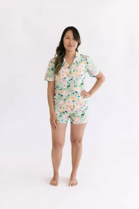 2 Piece Mama Pajama Short Set in Watercolor Floral