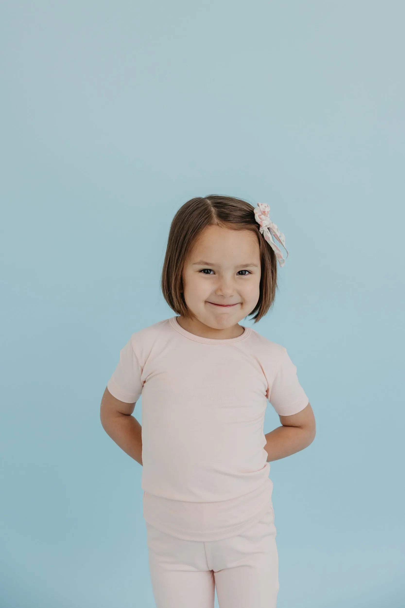 2pc Short Sleeve Pajama Set - Blush