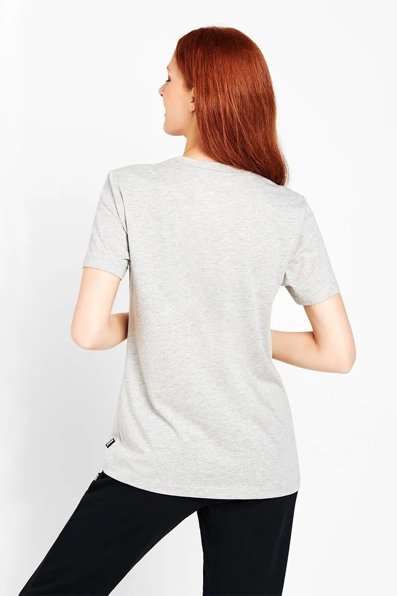 3 x Bonds Womens Core Crew Tee Cotton T-Shirt Grey Marle