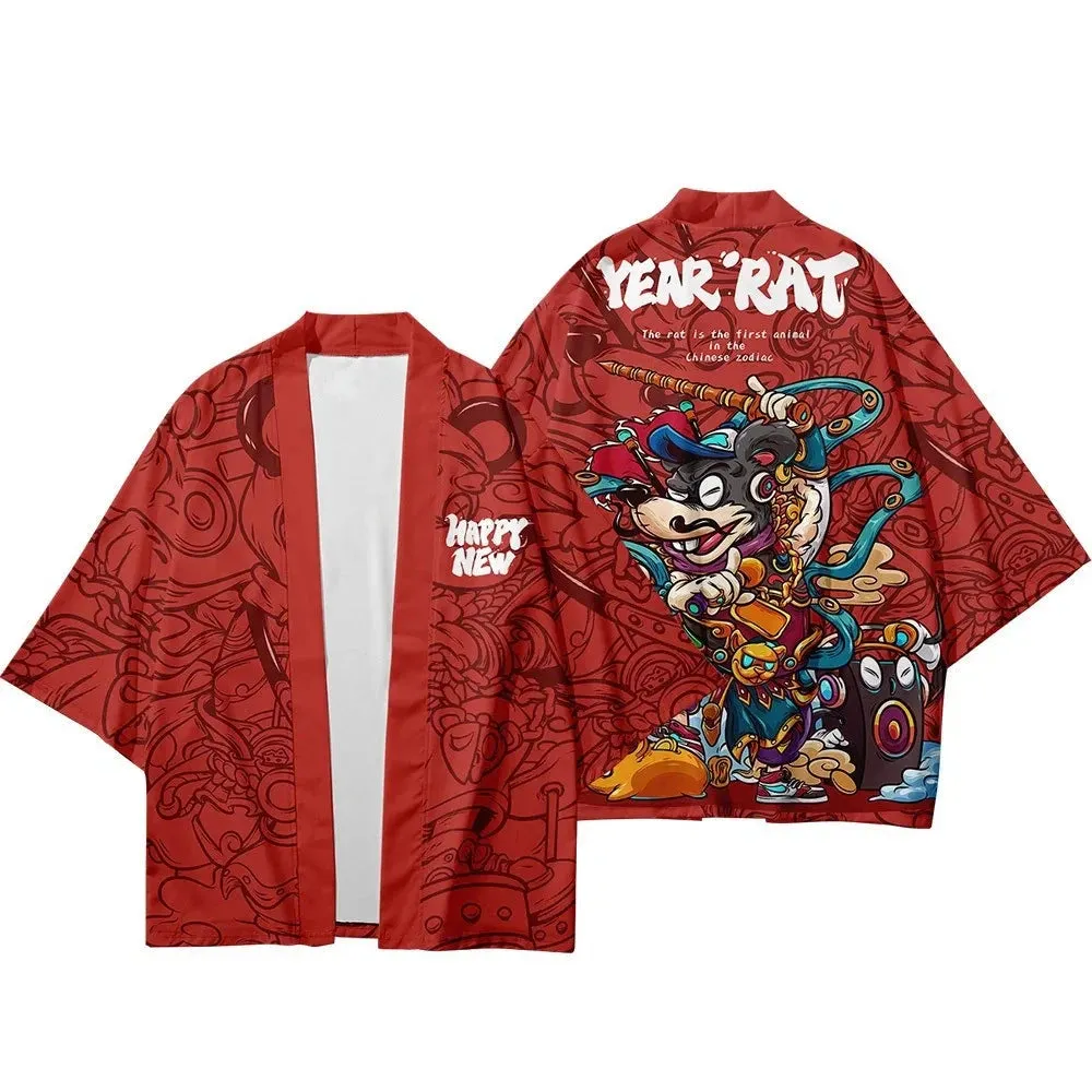 Assorted graphic kimonos G1