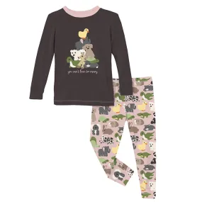 baby rose too many stuffies ls pajama set