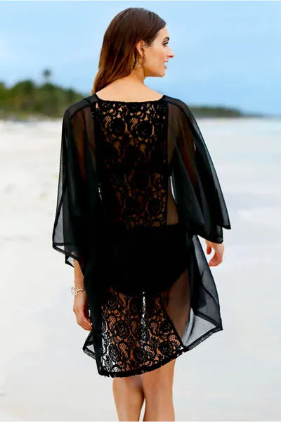 Back Lace Chiffon Beach Dress