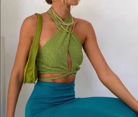 Bandage Halter Crop Top