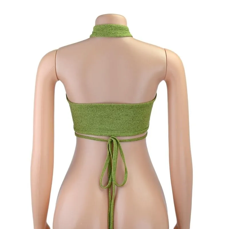 Bandage Halter Crop Top