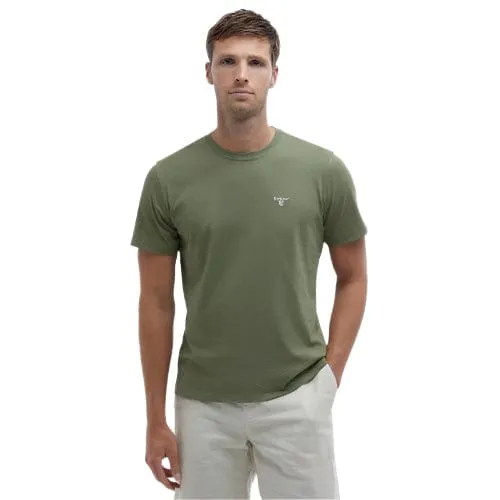 Barbour Men's Essential Sports T-shirt In Burnt Olive