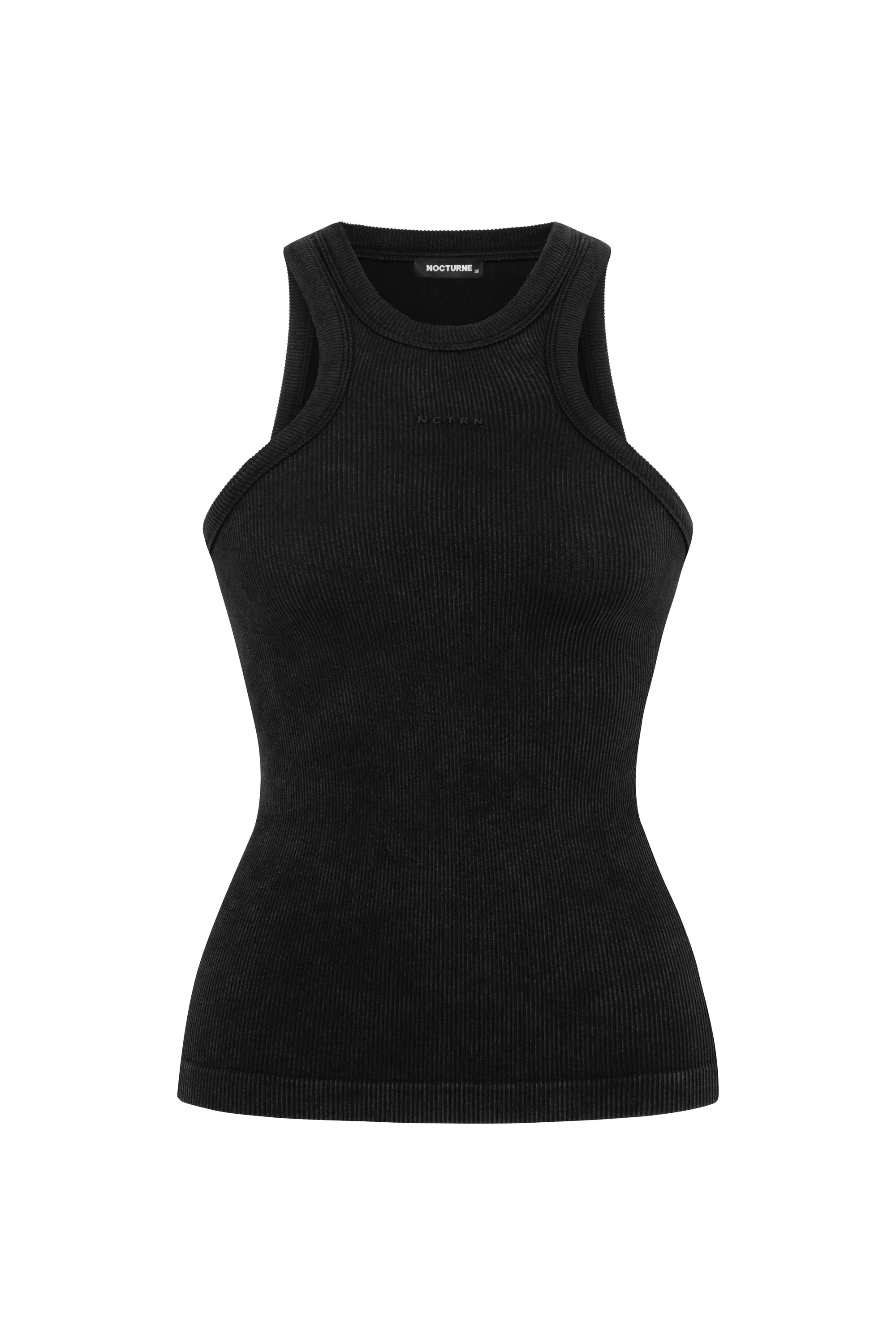 Black Halter Neck Crop Top