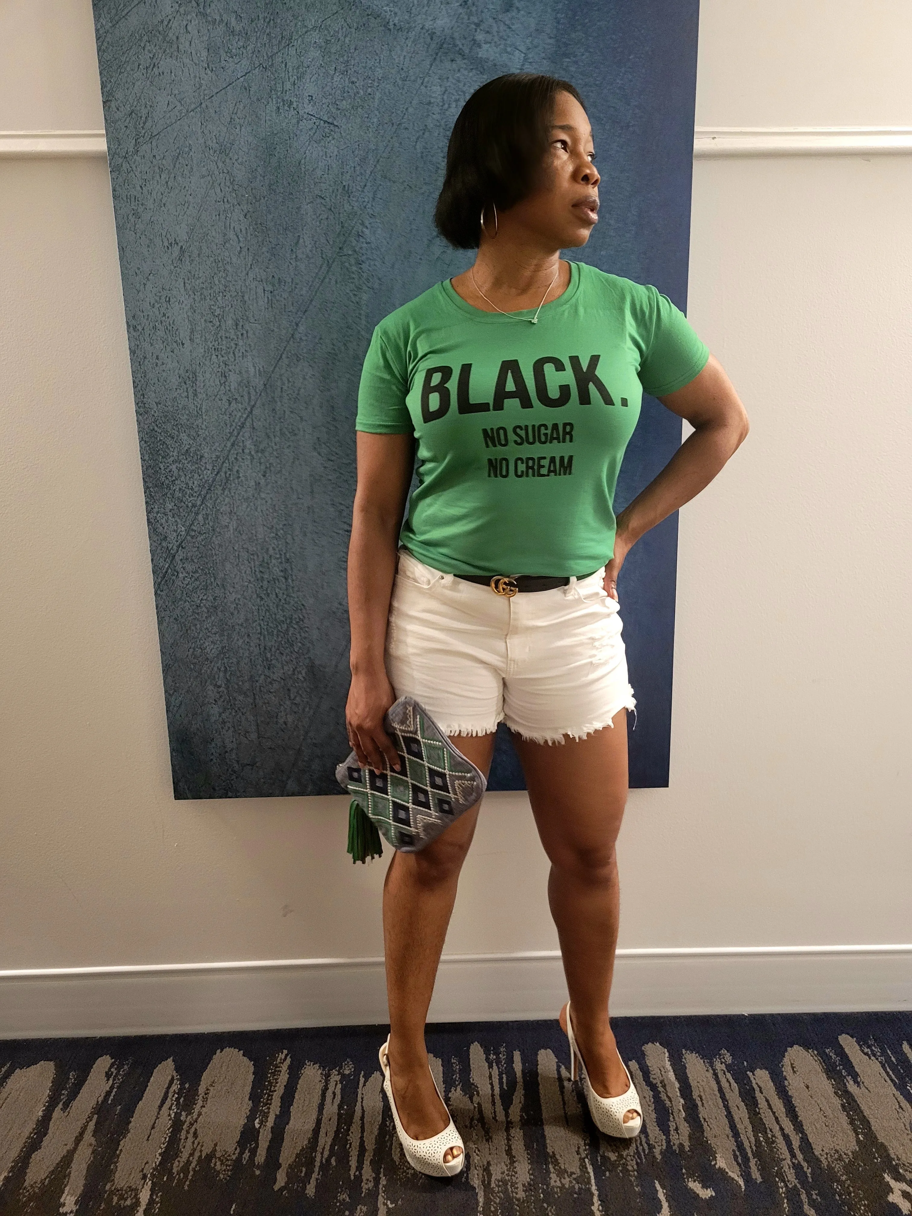 Black No Sugar No Cream T-Shirt - White