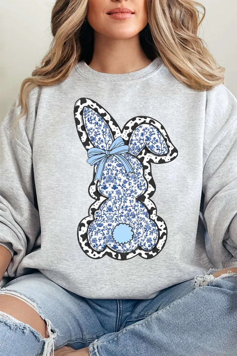Blue Bunny Chinoiserie Heavy-weight Crew Sweatshirt