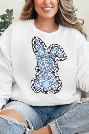 Blue Bunny Chinoiserie Heavy-weight Crew Sweatshirt