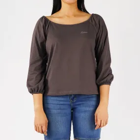 Bobson Japanese Ladies Basic 3/4 Tees for Women Trendy fashion High Quality Apparel Comfortable Casual Top for Women Relaxed Fit 142362 (Pavement)