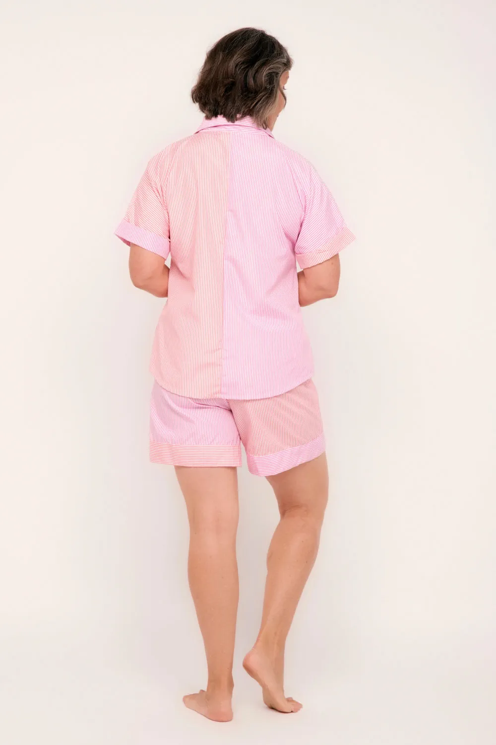 Breezy Pyjama Shorts in Sunrise Stripes
