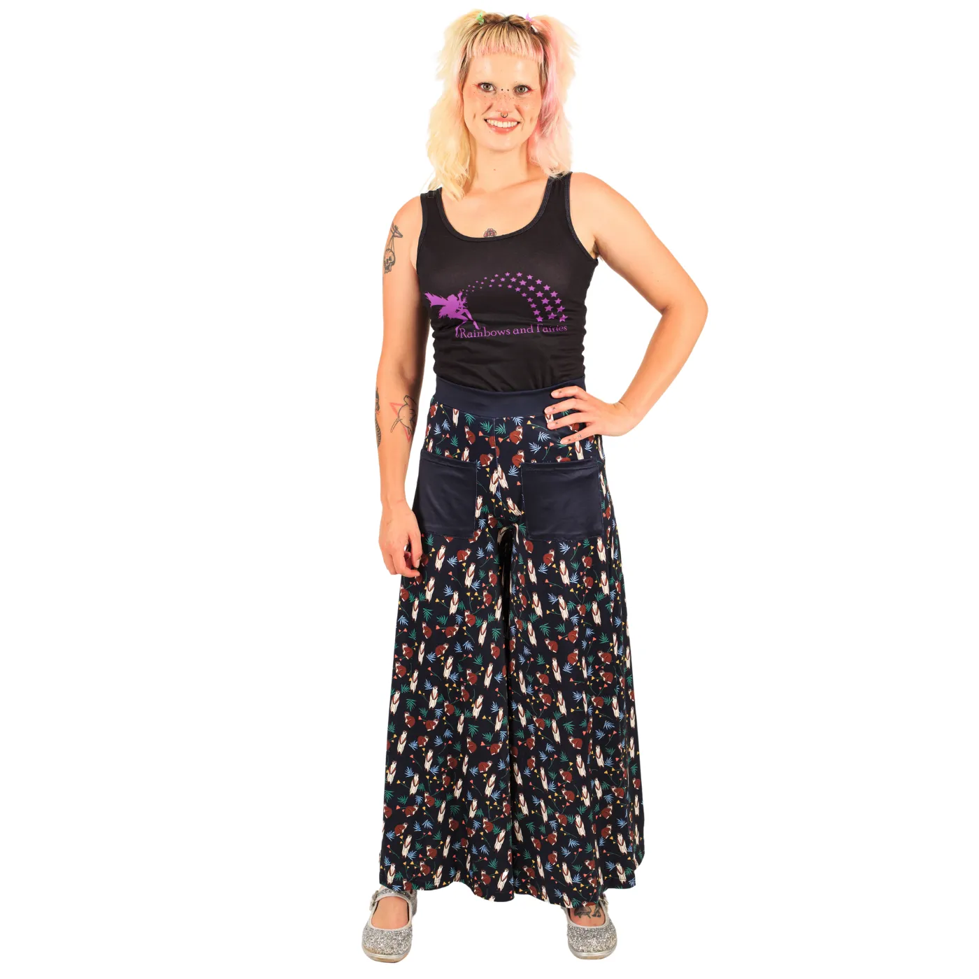 Burrow Wide Leg Pants With Pockets