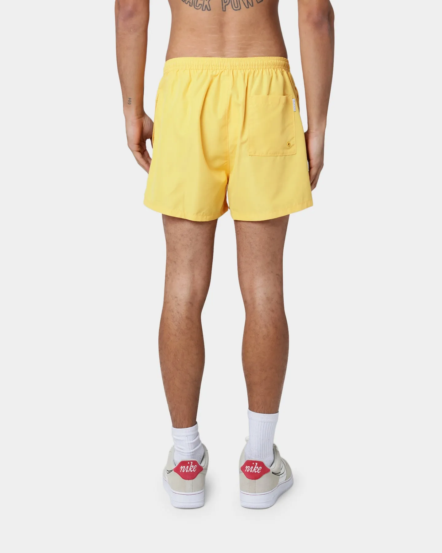 Calvin Klein Short Drawstring Swim Shorts Yellow Arch