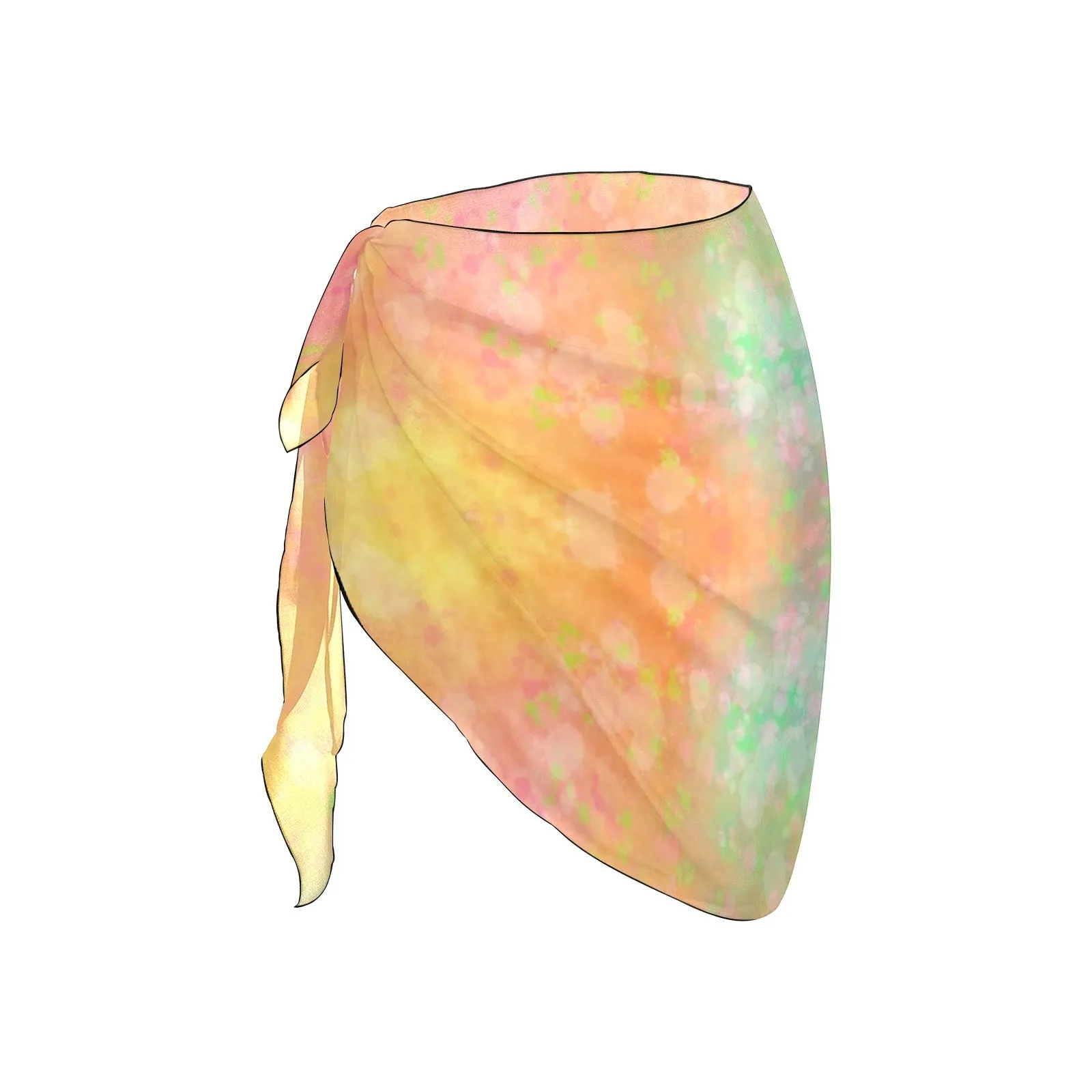 Candy Floss Short Chiffon Sarong Wrap up to 5 XL (FWS)