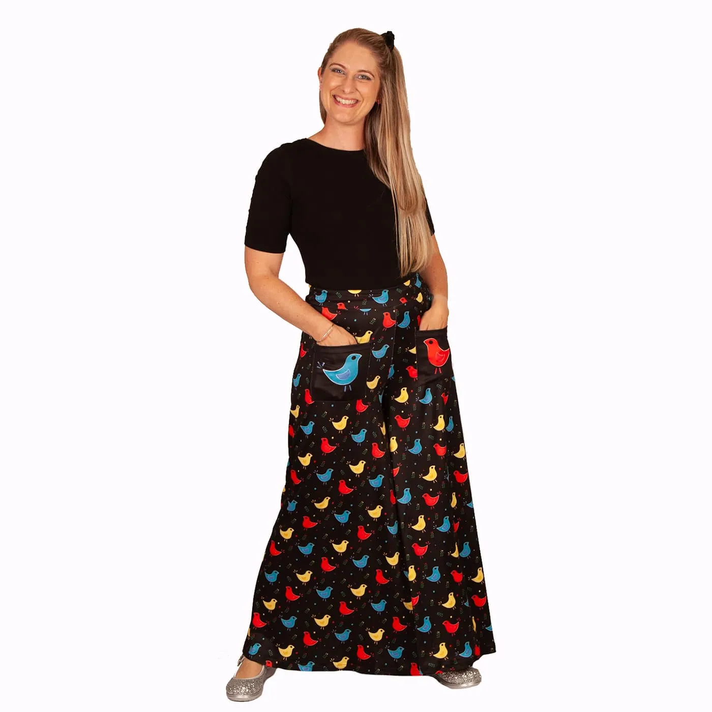 Chirp Wide Leg Pants With Pockets
