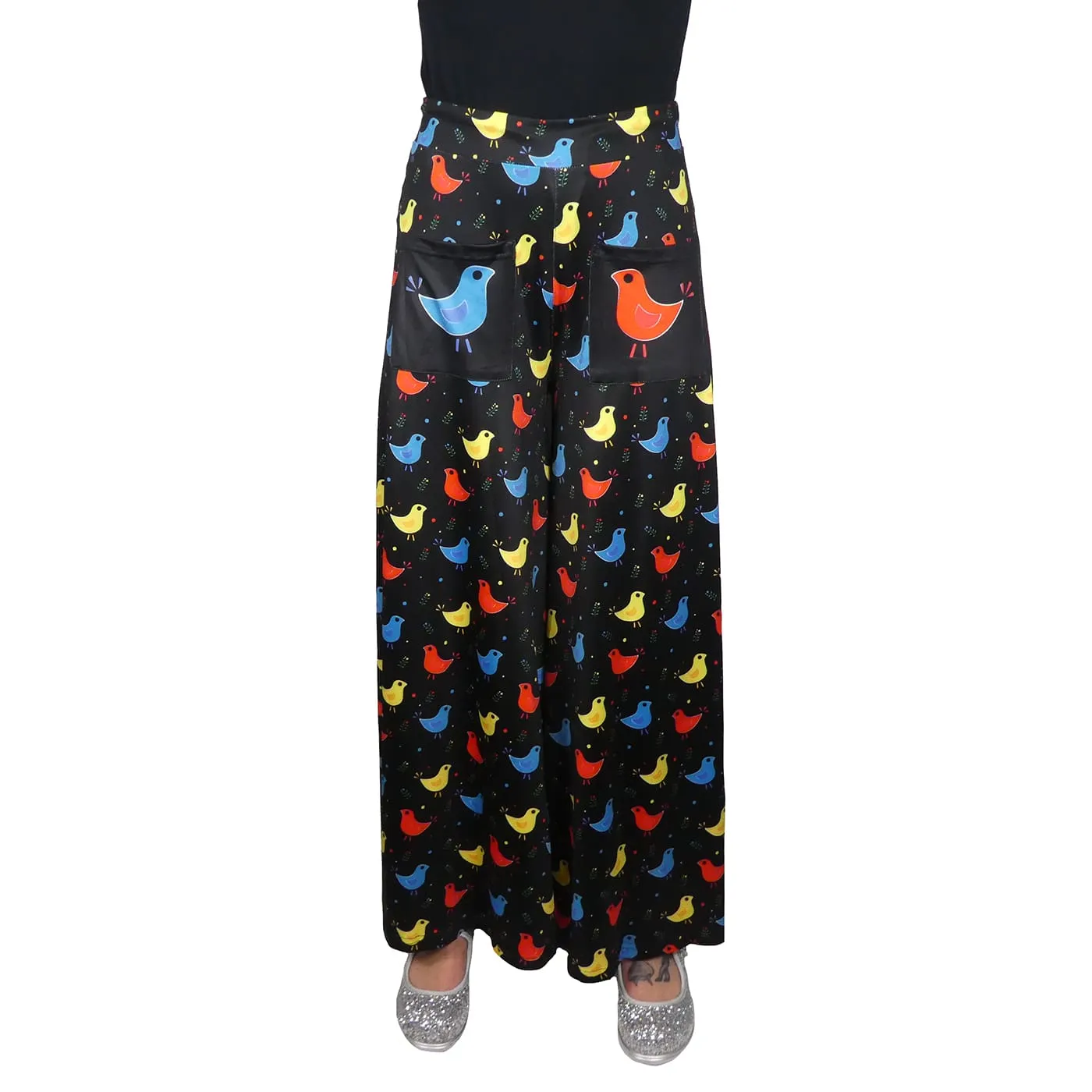 Chirp Wide Leg Pants With Pockets