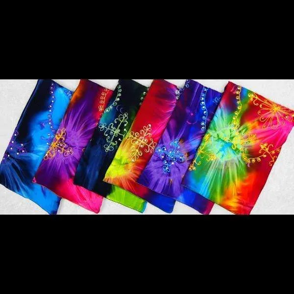 Cosmic Tie-Dye Embroidered Sarongs