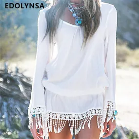 COTTON BEACH COVER UP WHITE