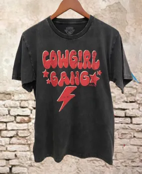Cowgirl Gang Acid wash Relaxed T shirt