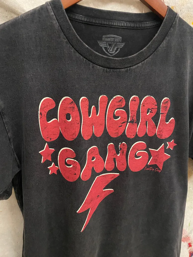 Cowgirl Gang Acid wash Relaxed T shirt