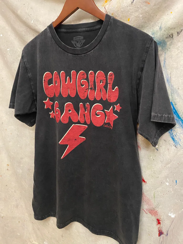 Cowgirl Gang Acid wash Relaxed T shirt
