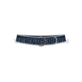 Denim Belt with Frayed Edges