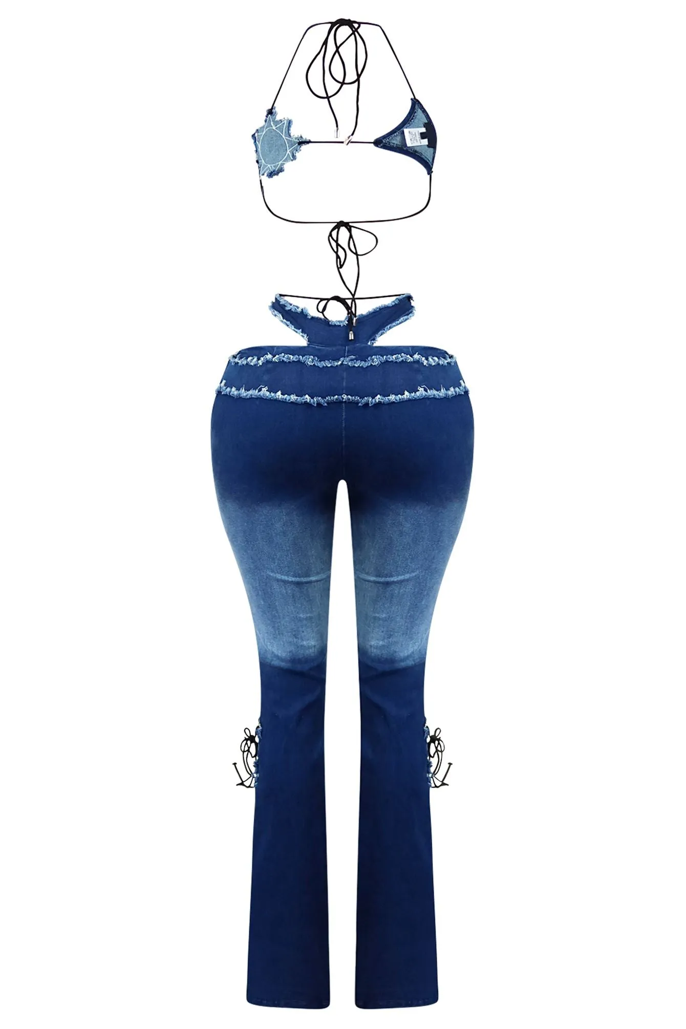 Don't Stop Unbalanced Bra Top & Pants SET