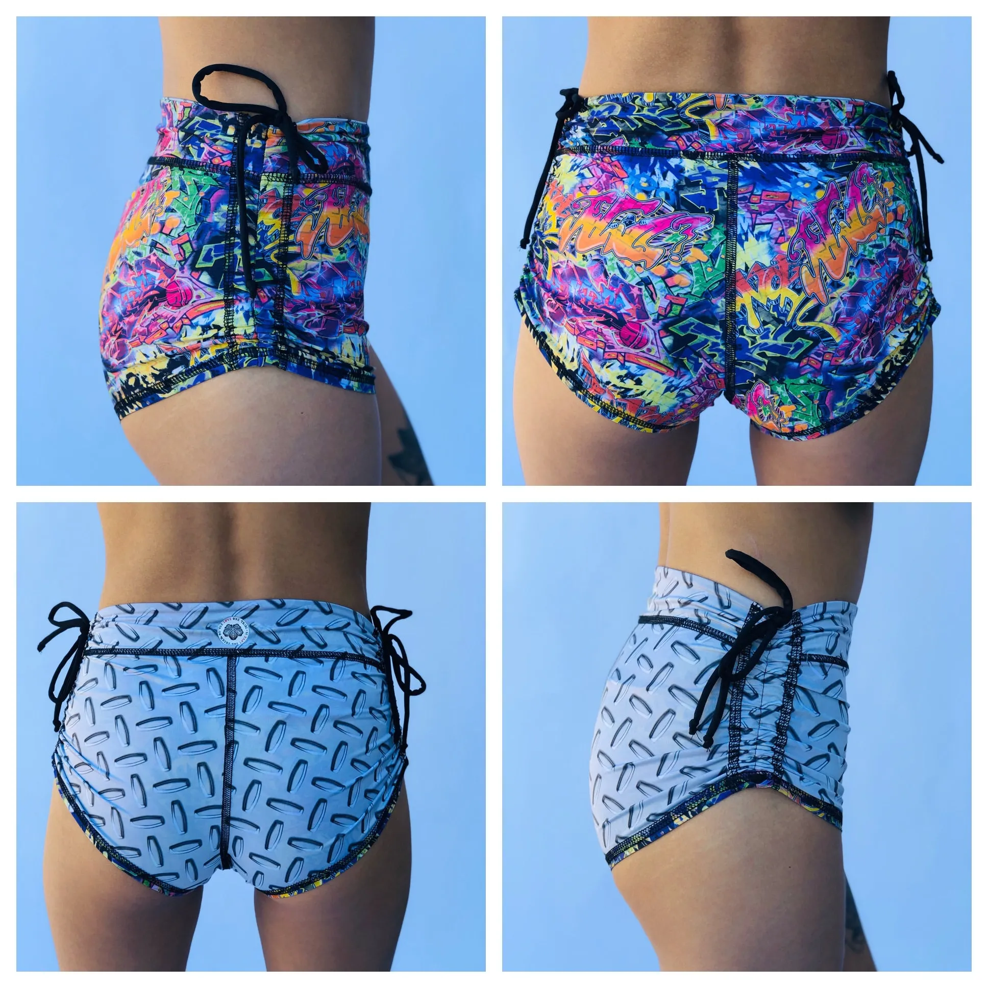 DRAWSTRING SHORTS GRAFFITI/BUNS OF STEEL