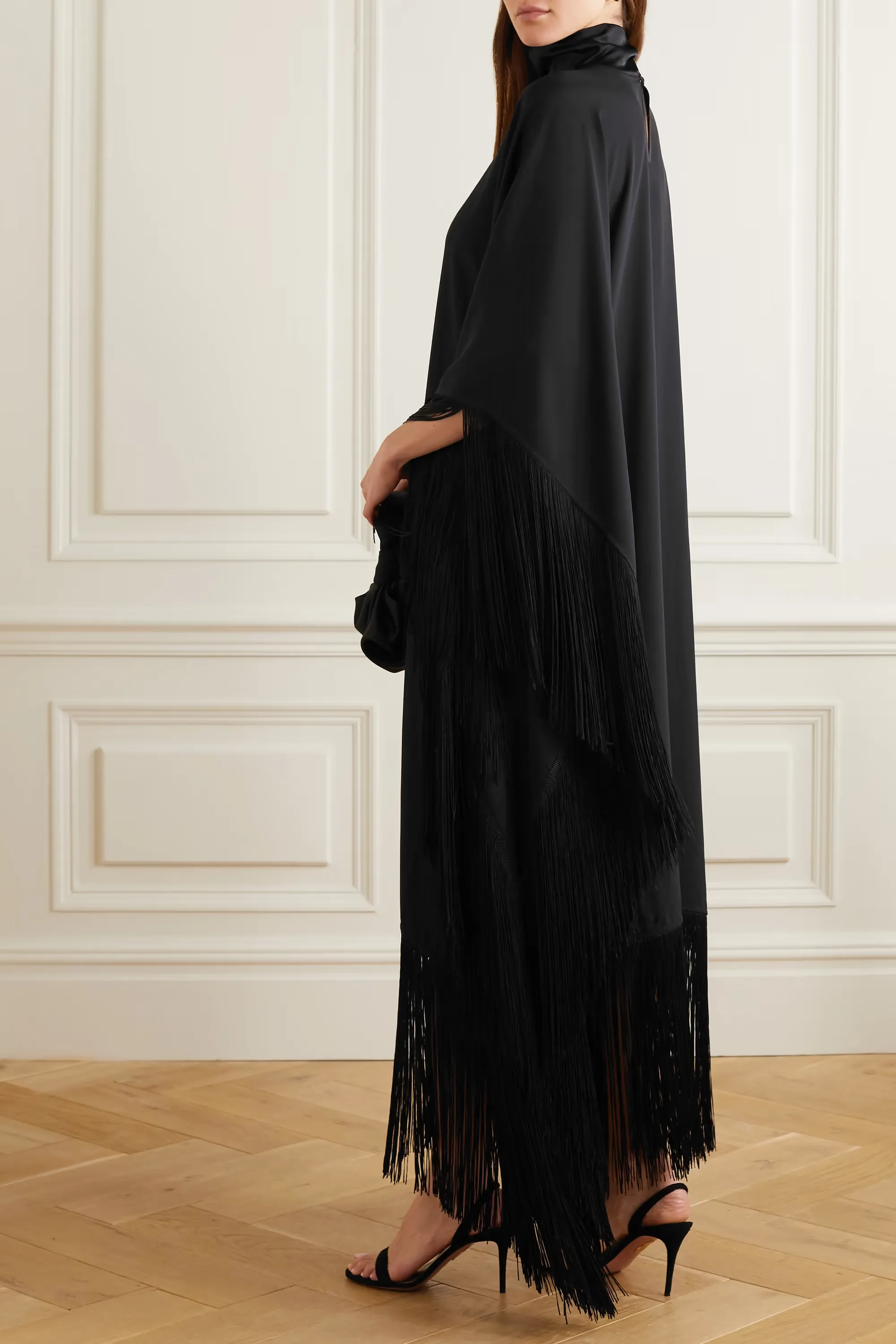 Enchanted Fringe Kaftan (Black)