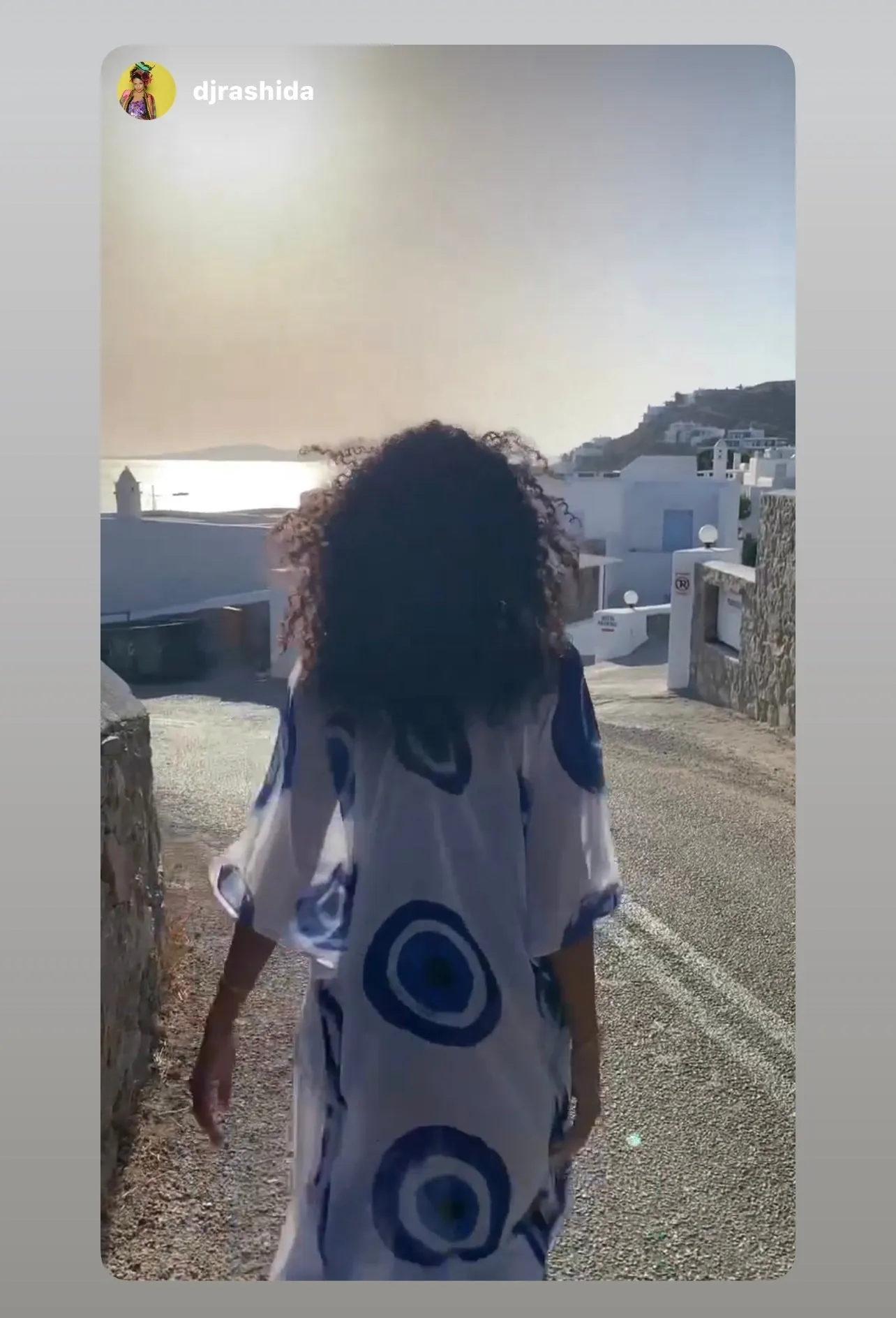 Evil Eye / White  - Side Drape Kaftan