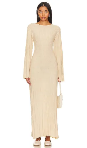 FAITHFULL THE BRAND Serafia Maxi Dress in Beige