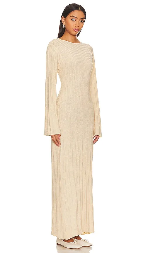 FAITHFULL THE BRAND Serafia Maxi Dress in Beige