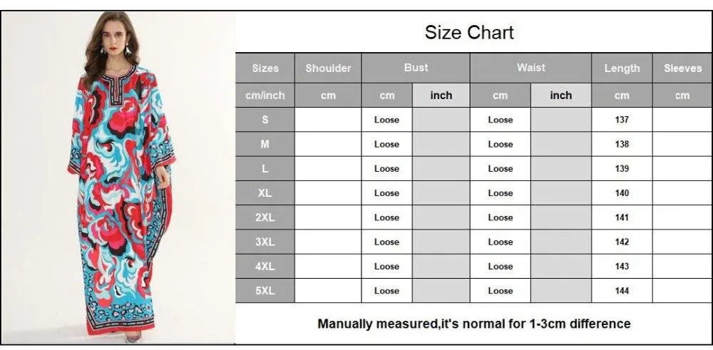 FashionSierra - Plus Sizes Printed Knitted Elastic Maxi Long Dresses