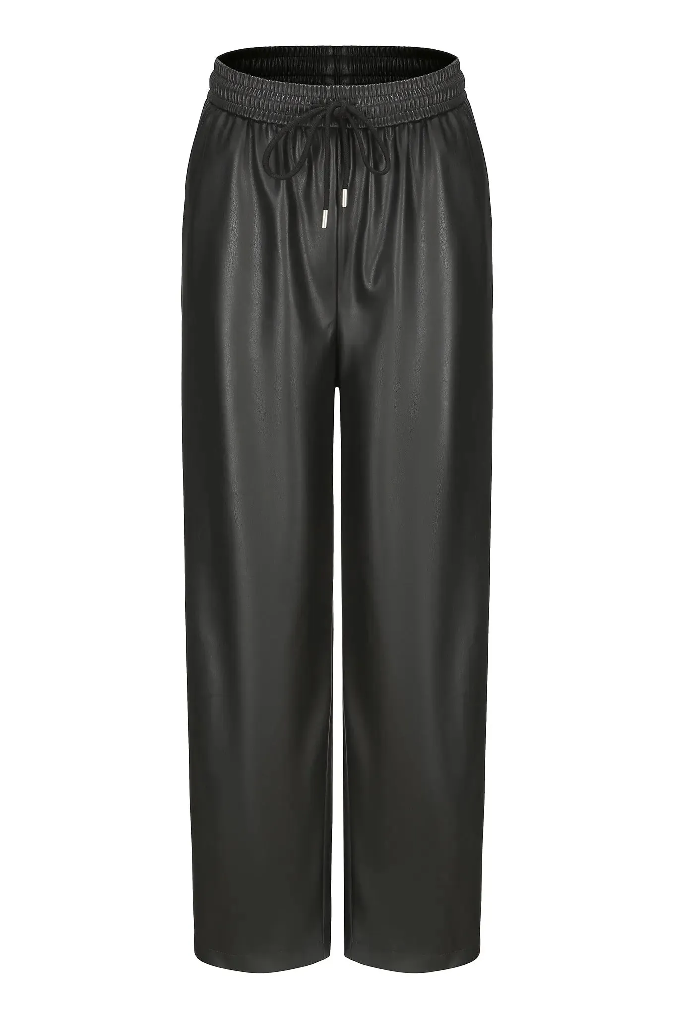 Faux Leather Wide Leg Pants