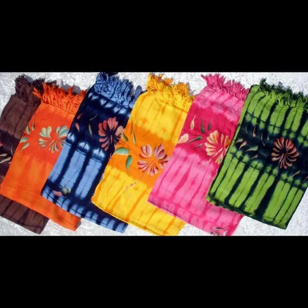 Flower Tie-Dye Sarongs