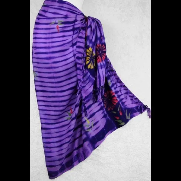 Flower Tie-Dye Sarongs