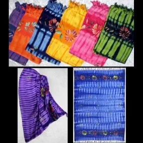 Flower Tie-Dye Sarongs