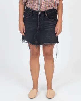 Frayed Denim Skirt