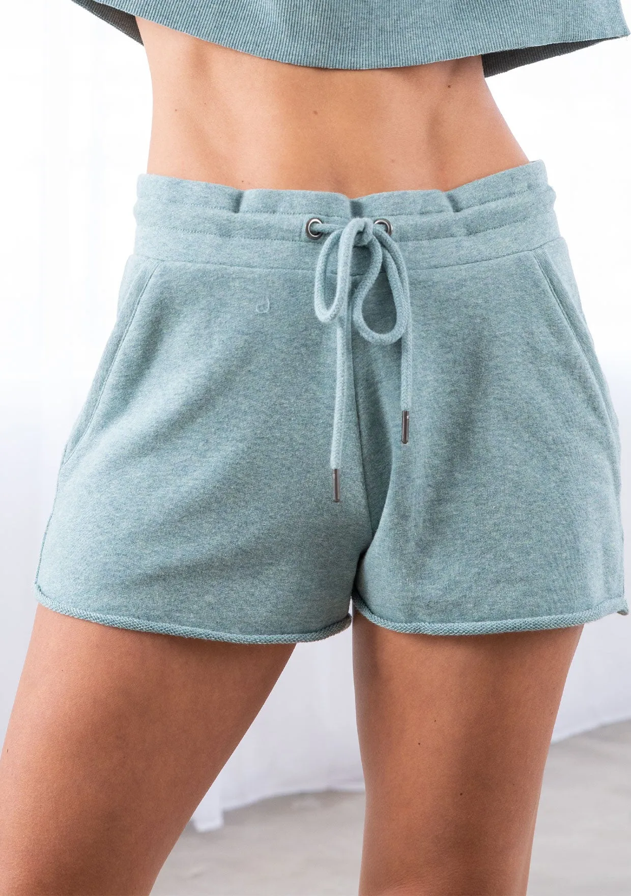 French Terry Drawstring Shorts