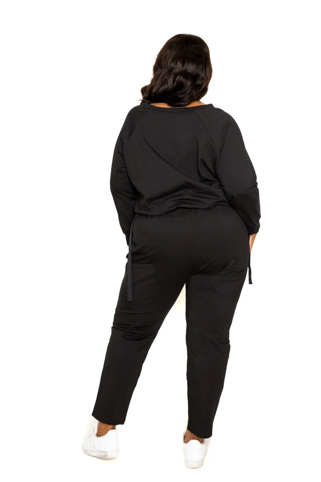 Grommet Detail Lounge Sets (Plus Size)