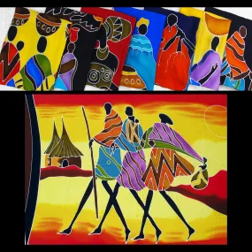 Hand-Painted Batik African Sarongs