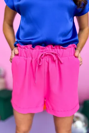Hot Pink Drawstring Pull On Shorts *FINAL SALE*