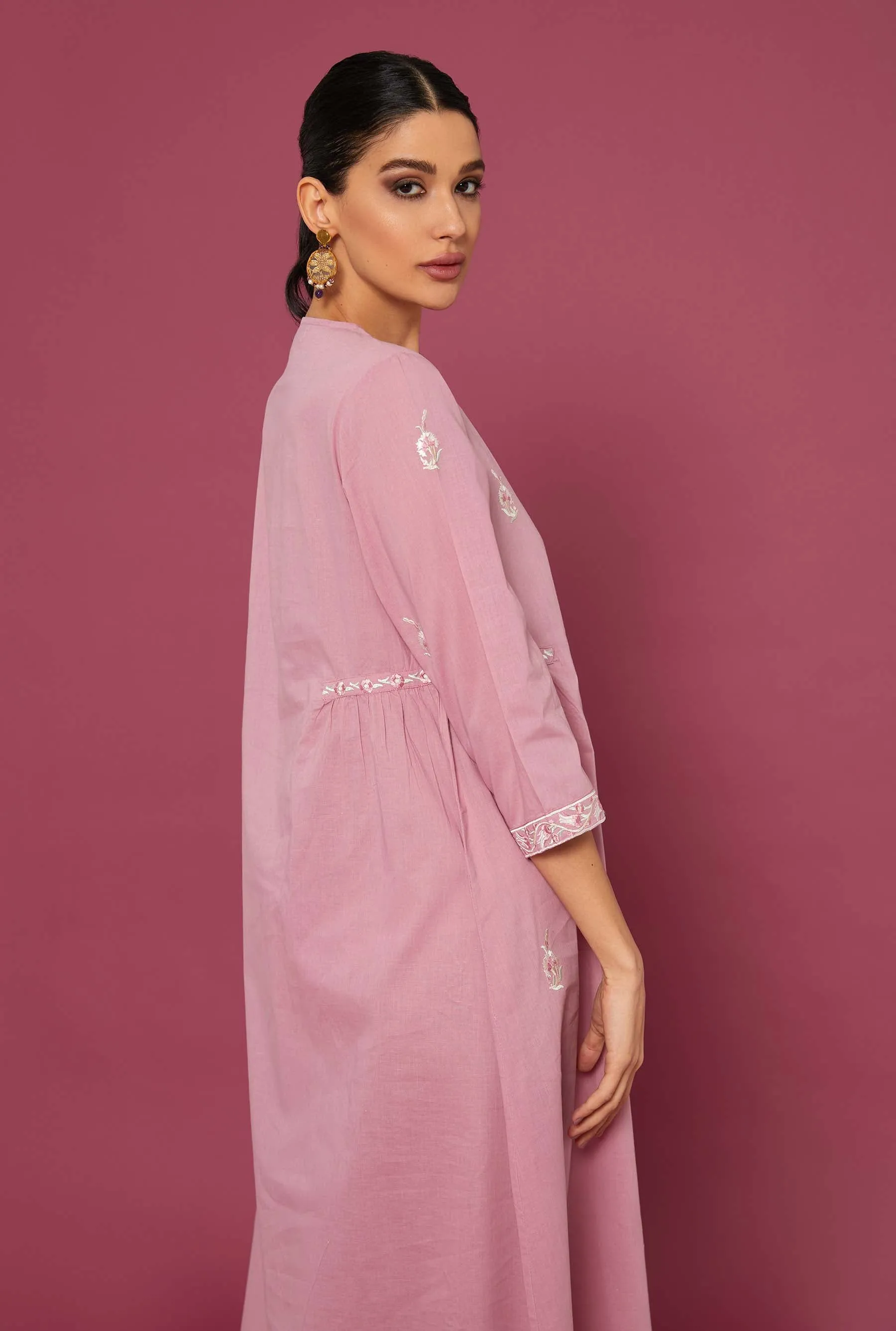 Hunar Lilas Kaftan
