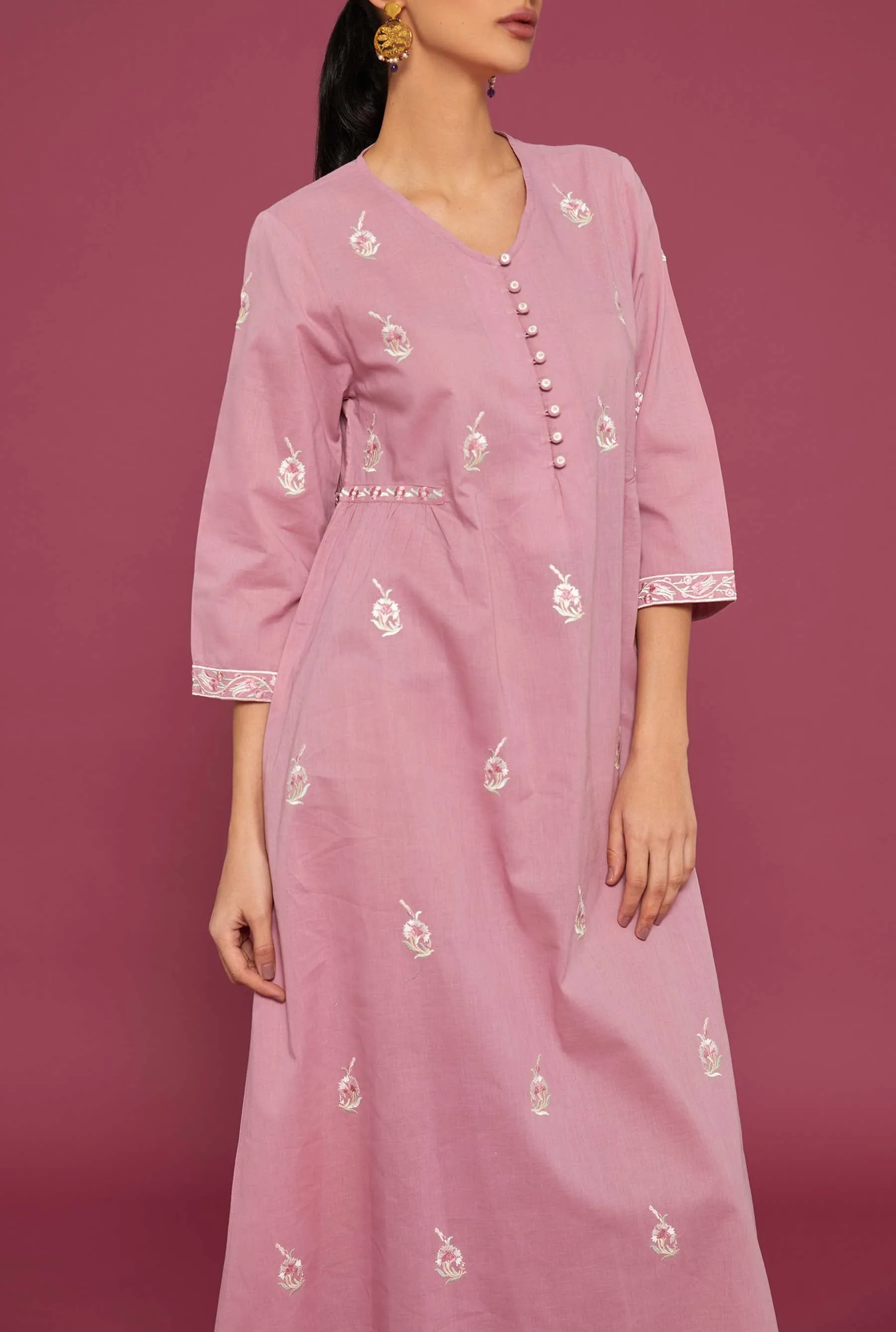 Hunar Lilas Kaftan