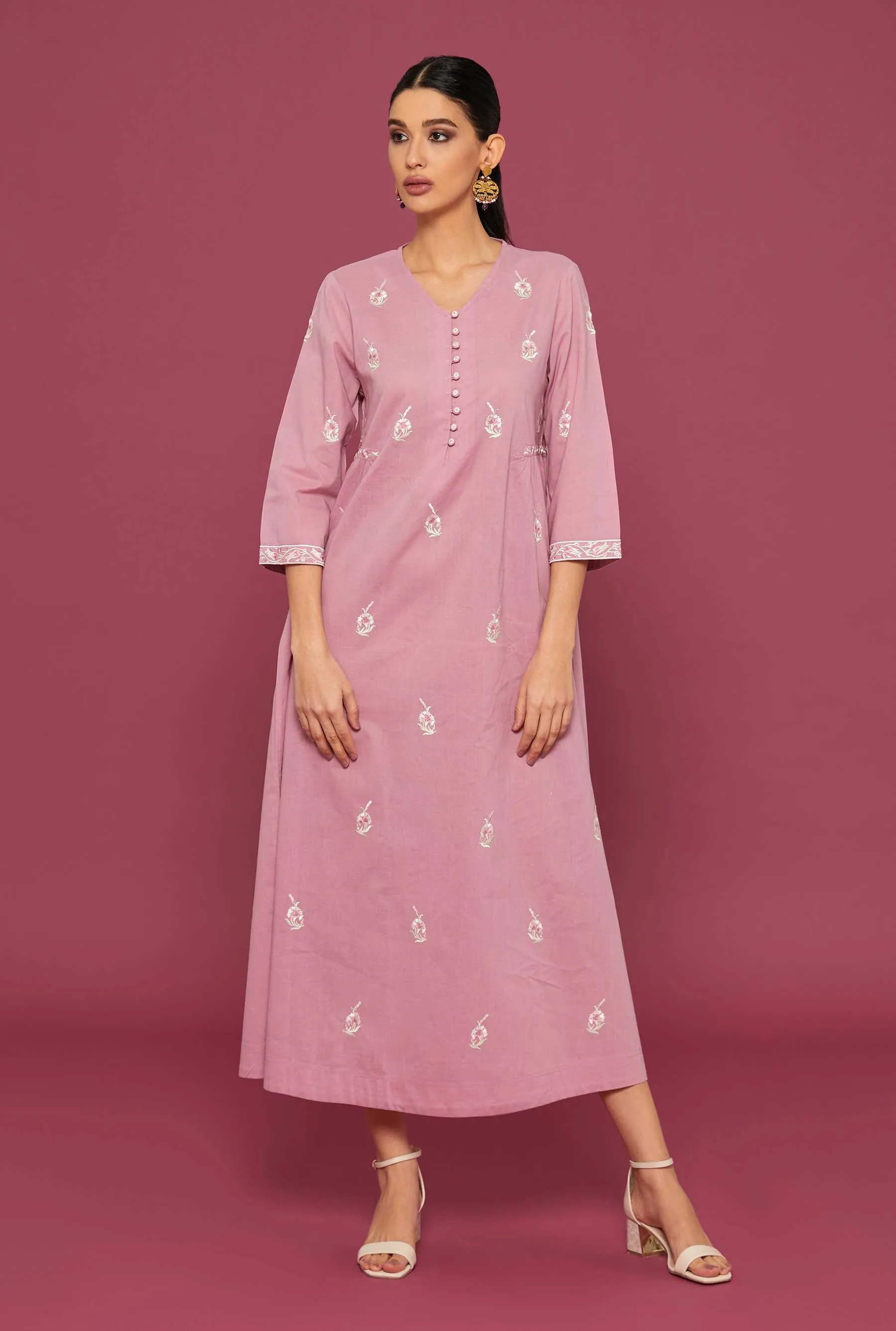 Hunar Lilas Kaftan