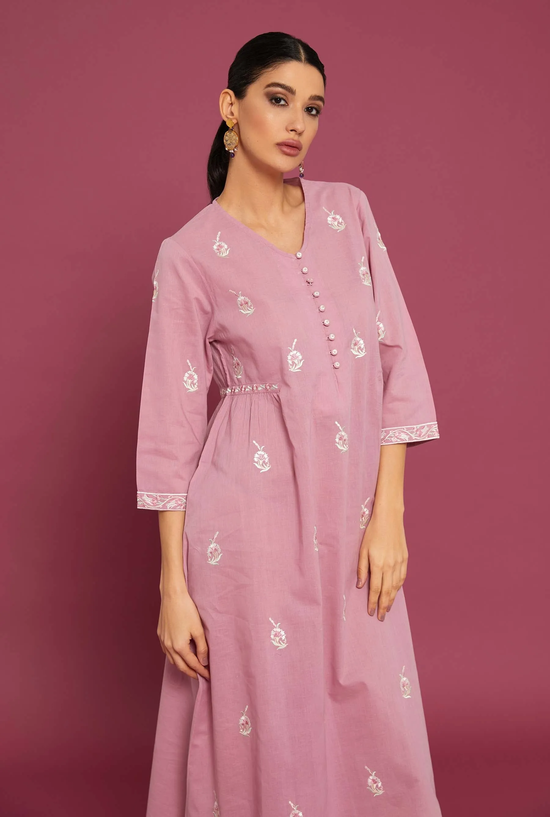 Hunar Lilas Kaftan
