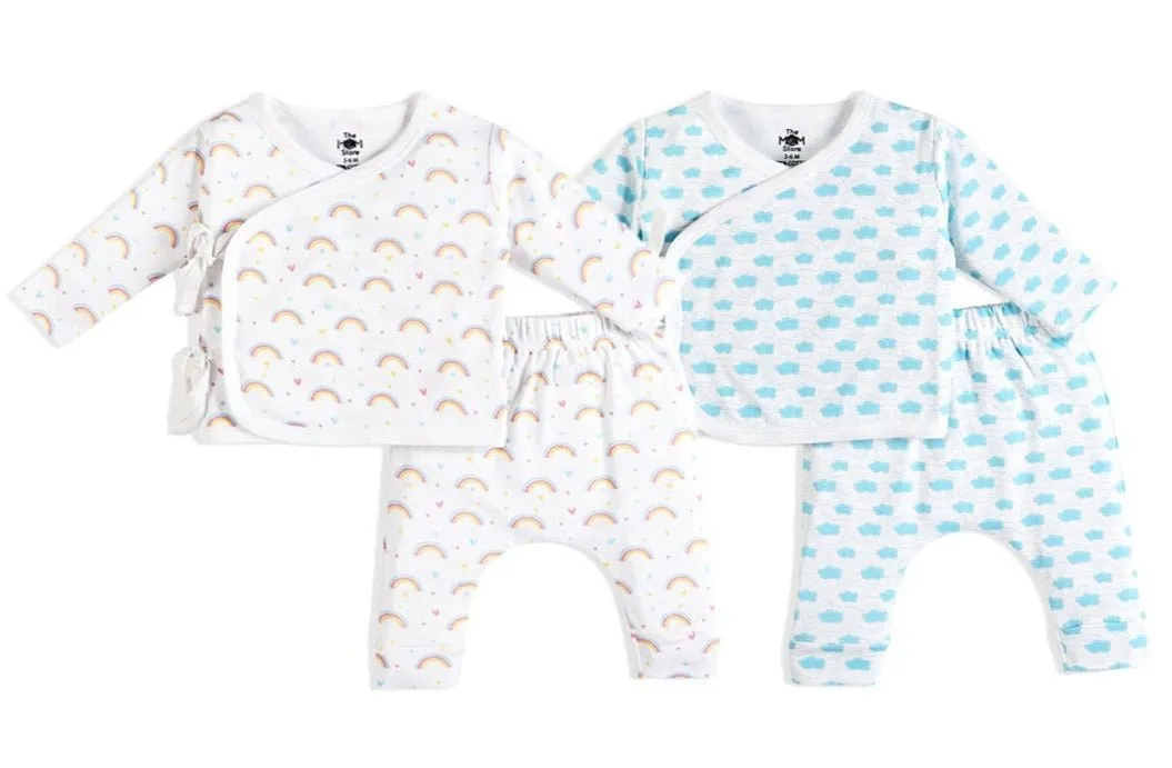 Infant Pajama Set Combo of 2: Happy Cloud-Magic Bow
