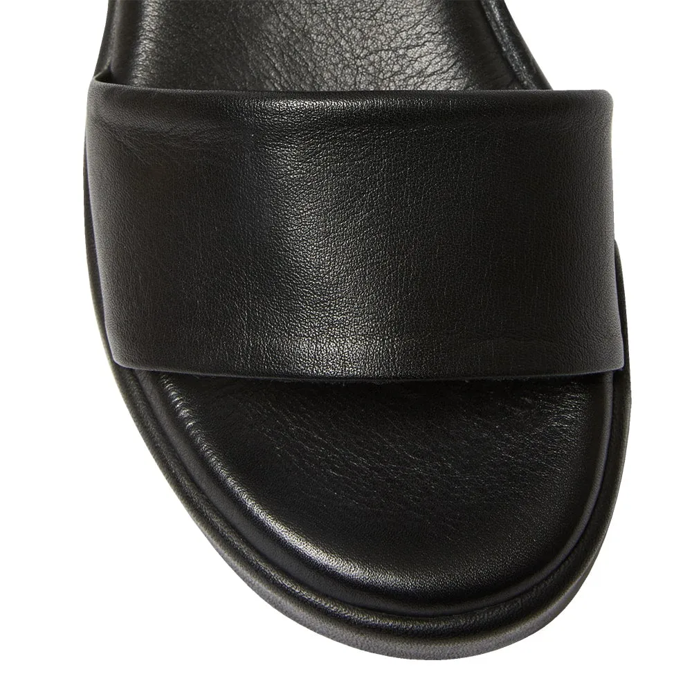 Jane Wedge in Black Leather
